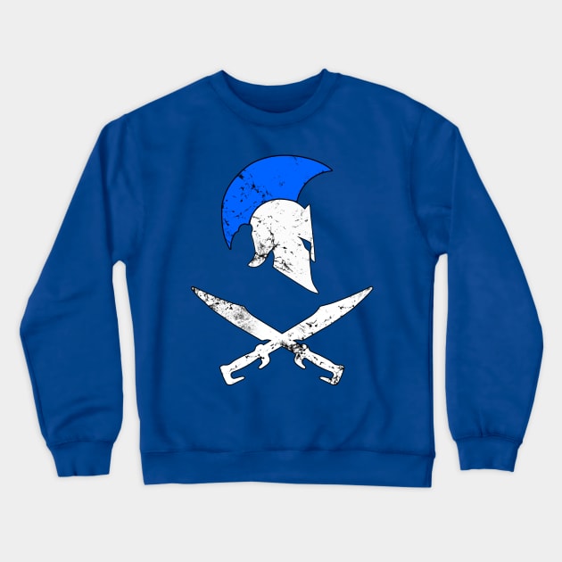 Greek  Warrior Swords and Helmet Crewneck Sweatshirt by Scar